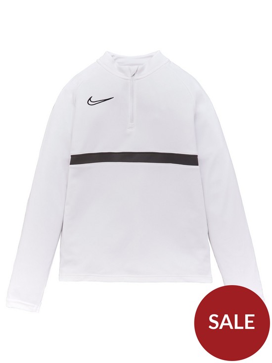 front image of nike-junior-academy-21-dry-drill-top-white
