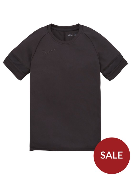 front image of nike-junior-academy-21-dry-t-shirt-black