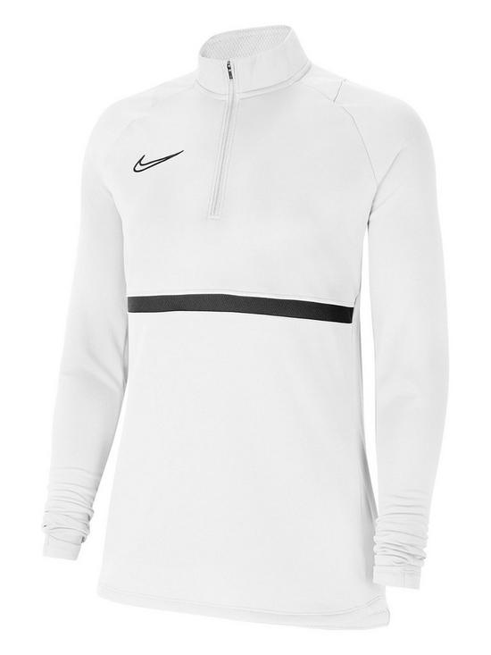 front image of nike-academy-21-dry-drill-top-white