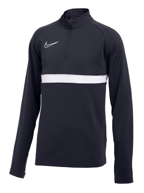 front image of nike-junior-academy-21-dry-drill-top-navywhite