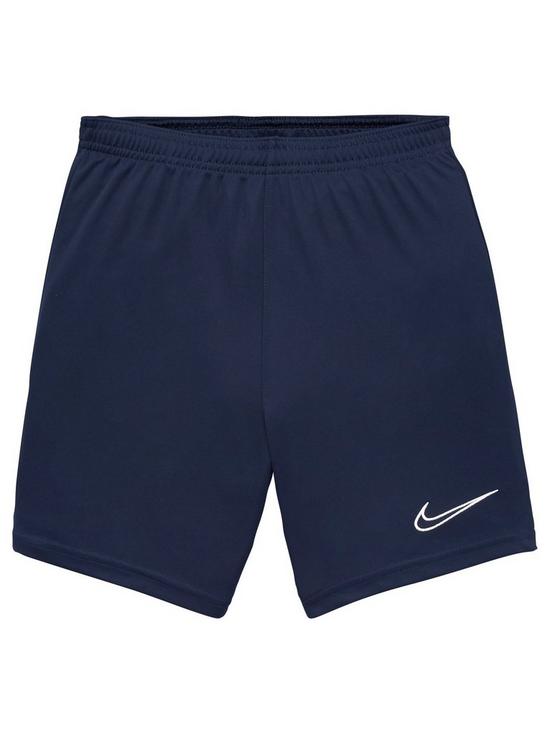 front image of nike-junior-dry-knit-academy-21-short-navywhite