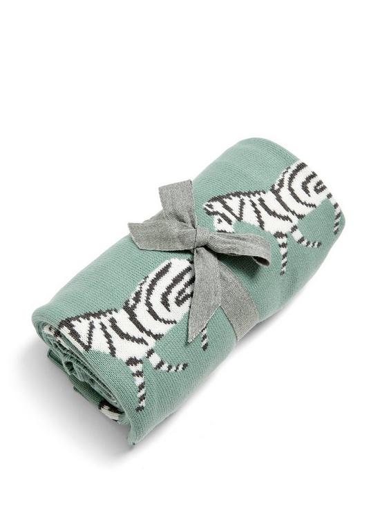 stillFront image of mamas-papas-knitted-blanket-zebra