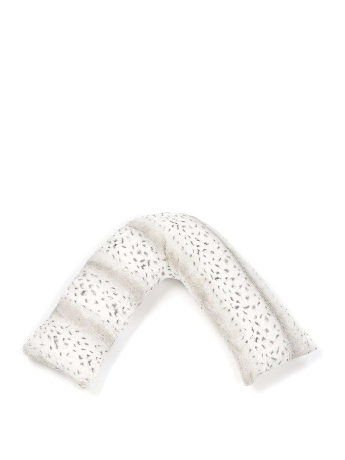Image 2 of 4 of Very Home Faux Fur V Shaped Pillow - Snow Leopard