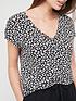  image of v-by-very-all-over-print-grown-on-sleeve-t-shirt-mono-print
