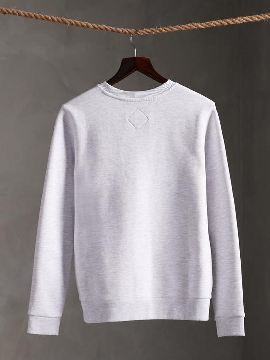stillFront image of superdry-limited-edition-graphic-crew-sweatshirt-light-grey