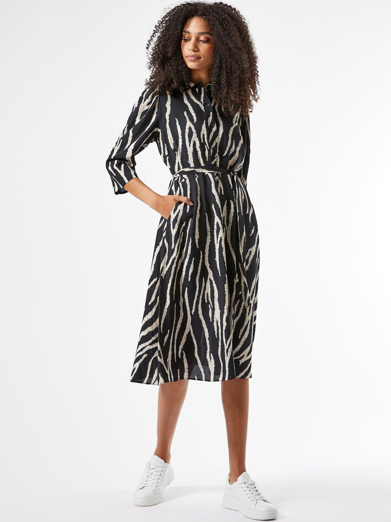 dorothy perkins animal print shirt dress