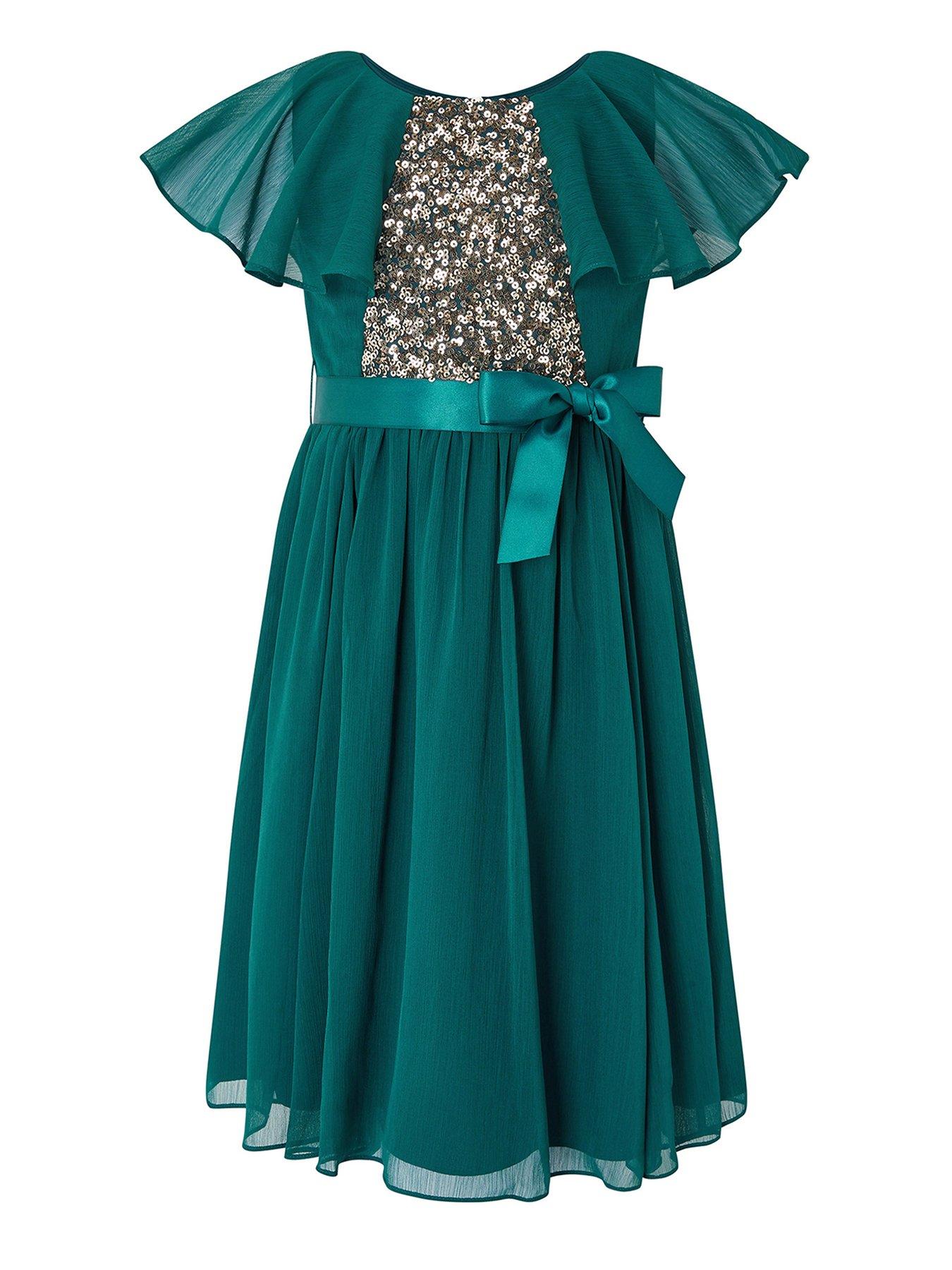 monsoon green sequin dress