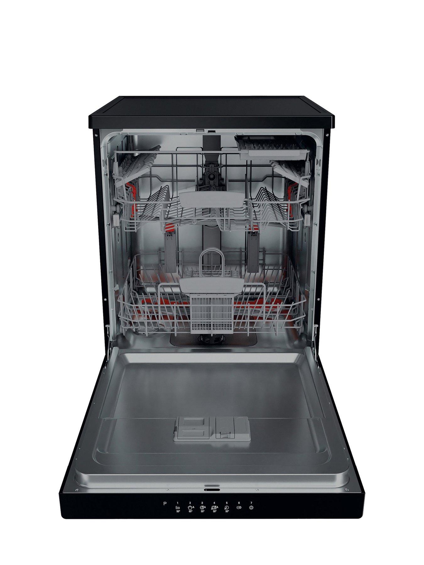 Hotpoint HFC3C26WCBUK 13 Place, Fullsize Dishwasher Black
