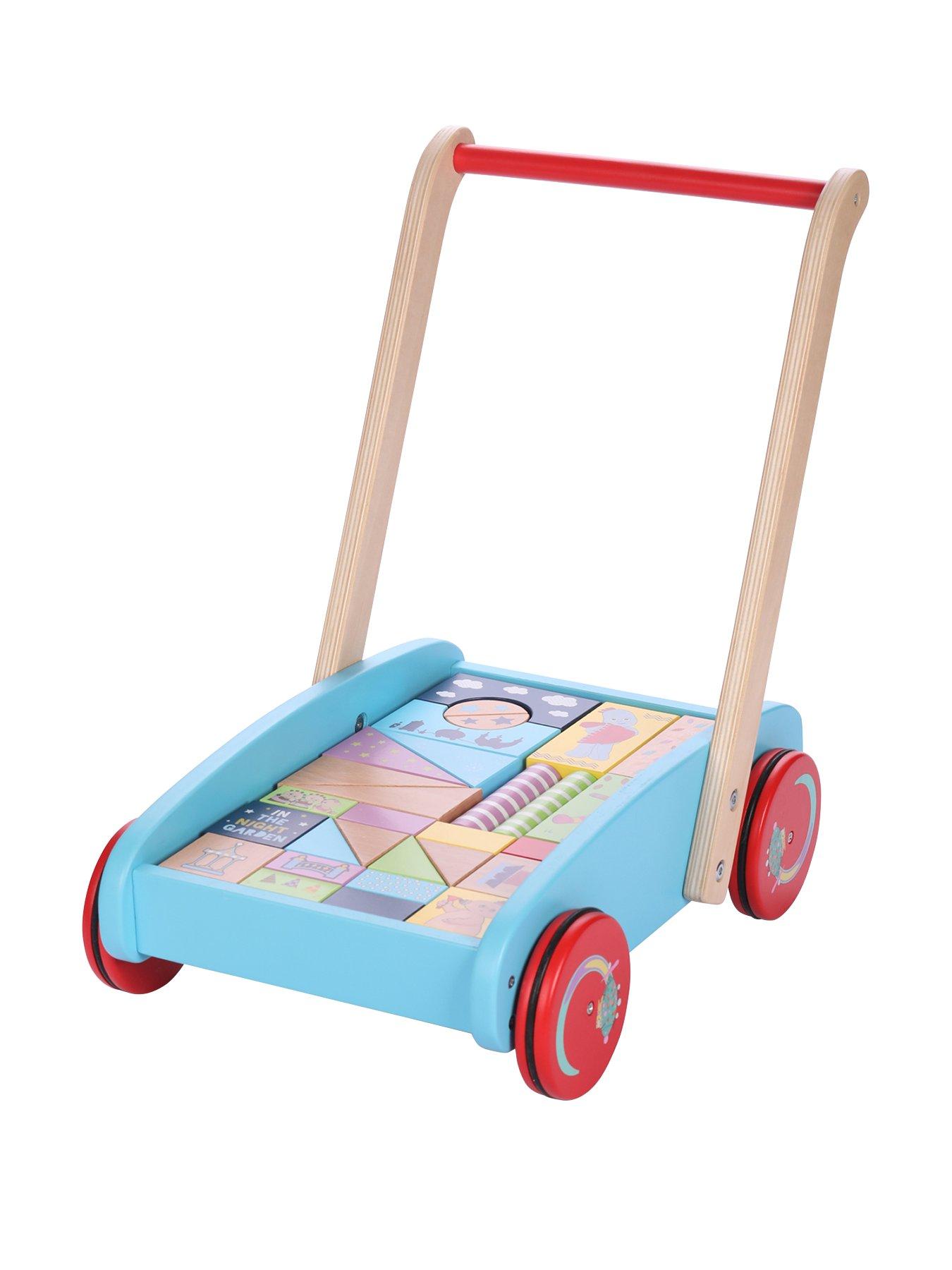wooden walker with blocks