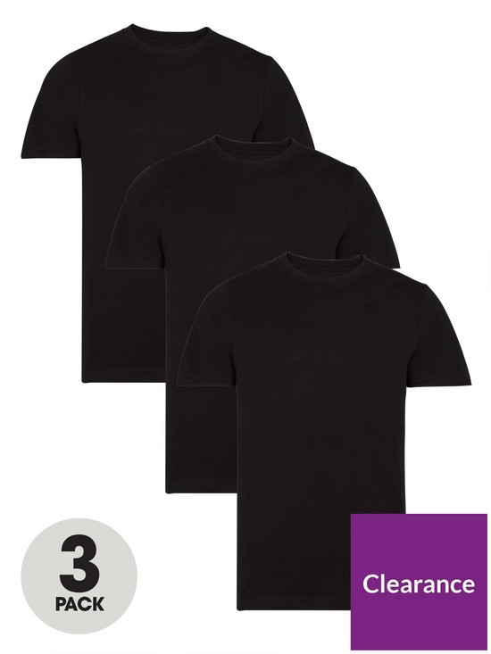 front image of everyday-3-pack-ofnbspessentialnbspcrew-t-shirt-black