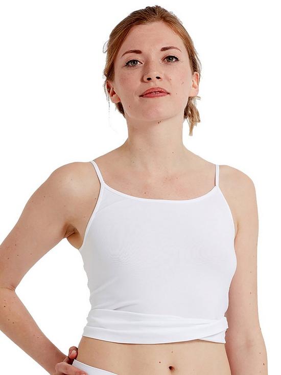 front image of pretty-polly-seamlessnbspcami-vest-white