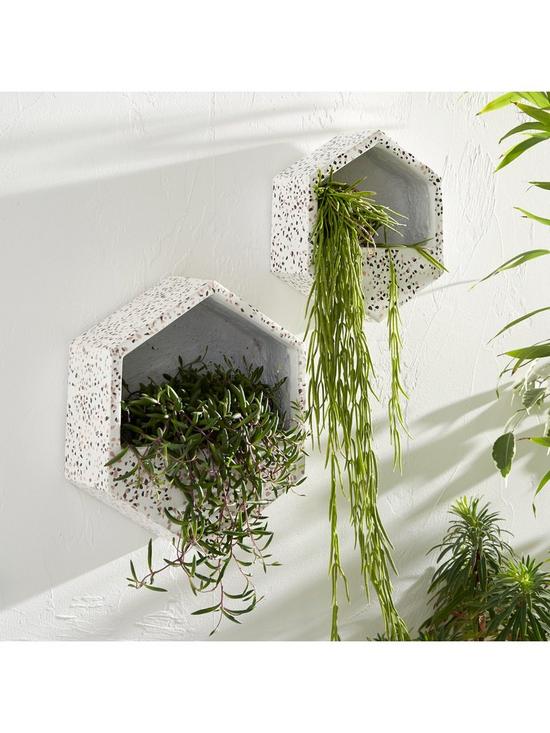 stillFront image of set-of-2-terrazzo-wall-planters