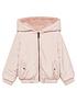  image of mango-baby-girls-hooded-jacket-light-pink