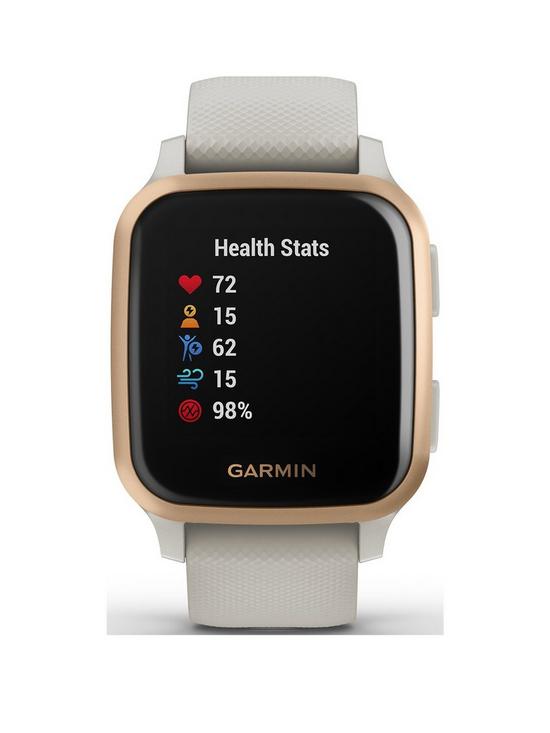 stillFront image of garmin-venureg-sq-music-edition-gps-smartwatch-with-all-day-health-monitoring-rose-gold-with-light-sand-band