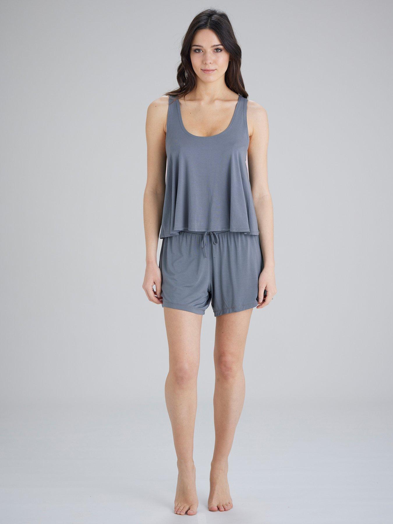  image of pretty-polly-lounge-jersey-sleeveless-top-nightshade