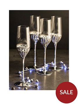 waterside-platinum-art-deco-champagne-flute-glasses-ndash-set-of-4