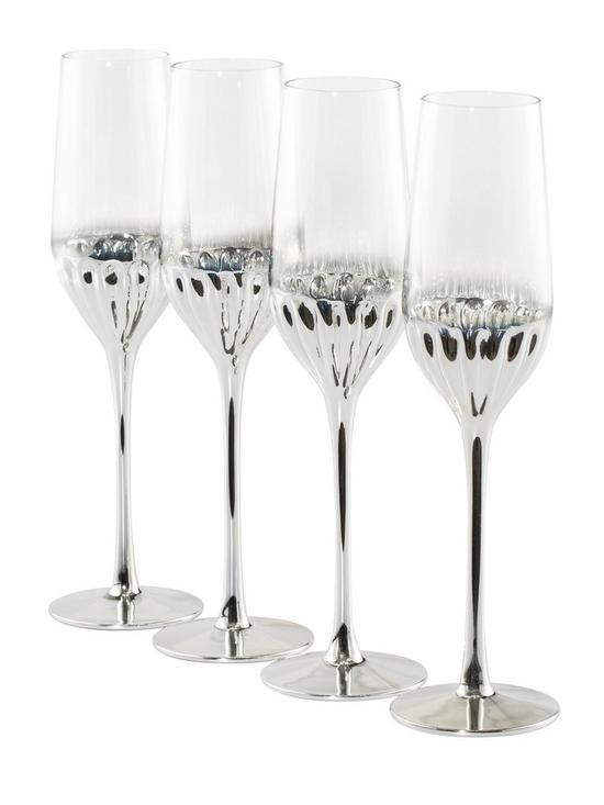 stillFront image of waterside-platinum-art-deco-champagne-flute-glasses-ndash-set-of-4