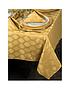  image of waterside-9-piece-gold-geo-christmas-table-linen-set