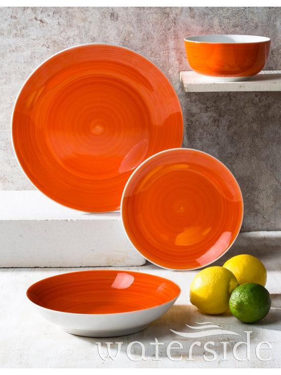 stillFront image of waterside-16-piece-orange-flame-spin-wash-dinner-set