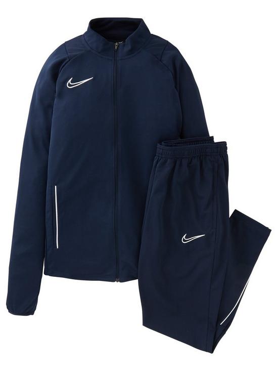 front image of nike-womensnbspacademy-21-dry-tracksuit-navywhite