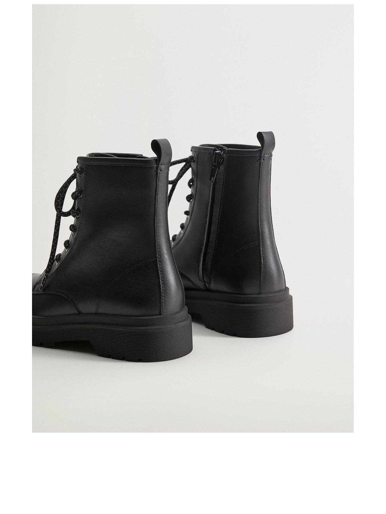 girls black lace up boots