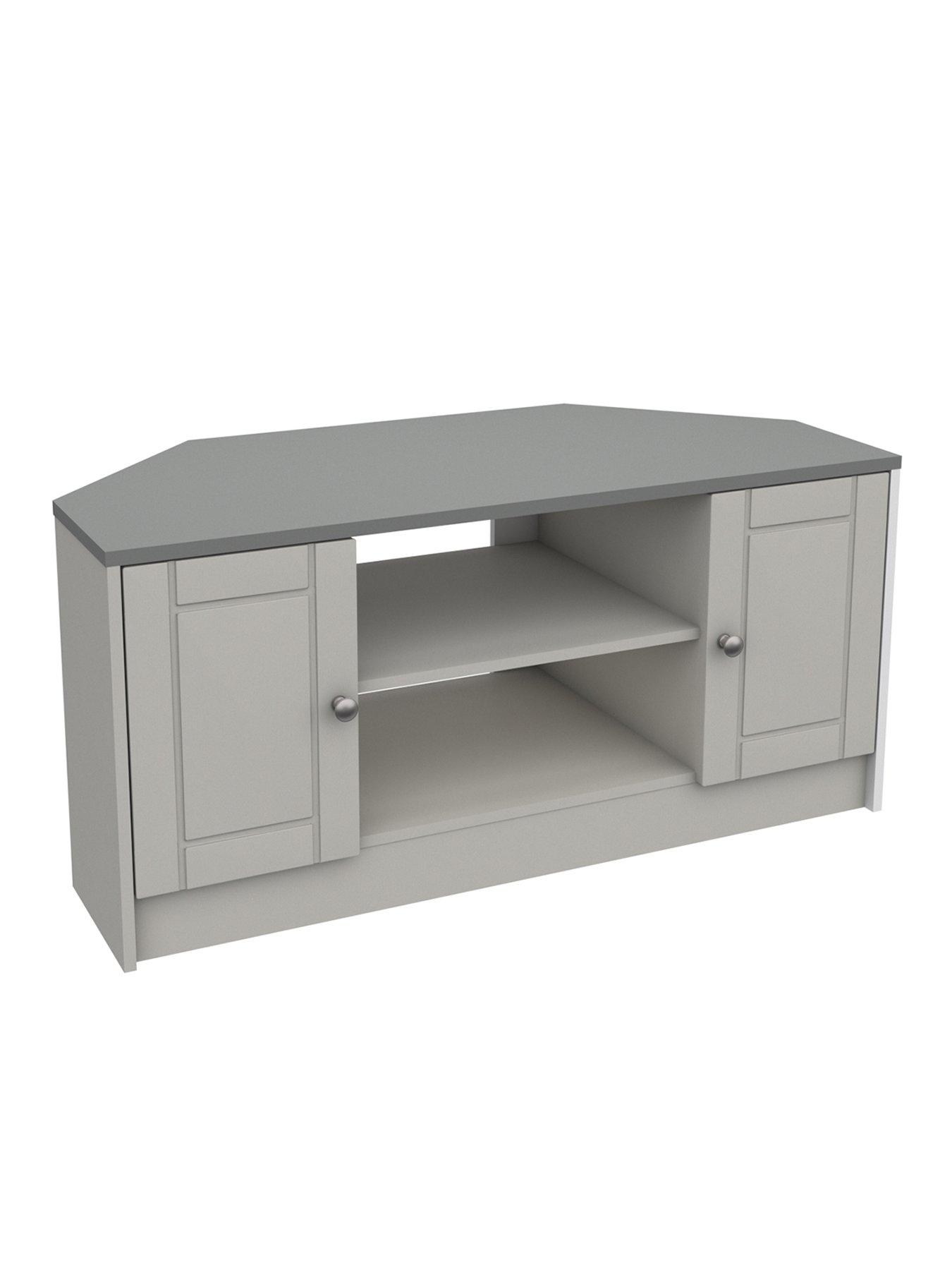 Image 3 of 5 of One Call Alderley Ready Assembled Corner TV Unit Up to 48 Inch - Grey