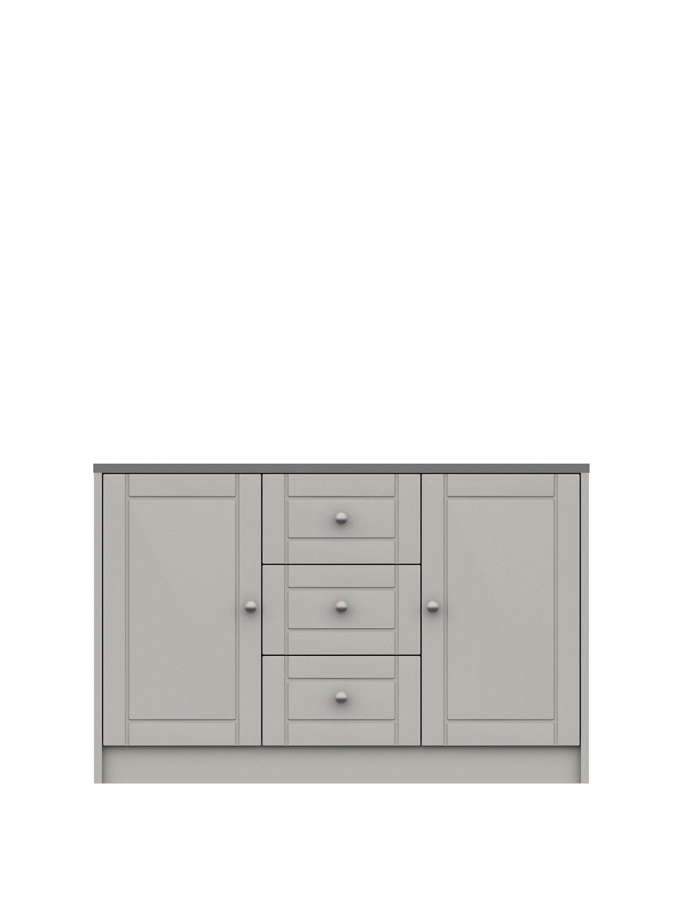 front image of one-call-alderley-large-ready-assembled-2-door-3-drawernbspsideboard-greynbsp