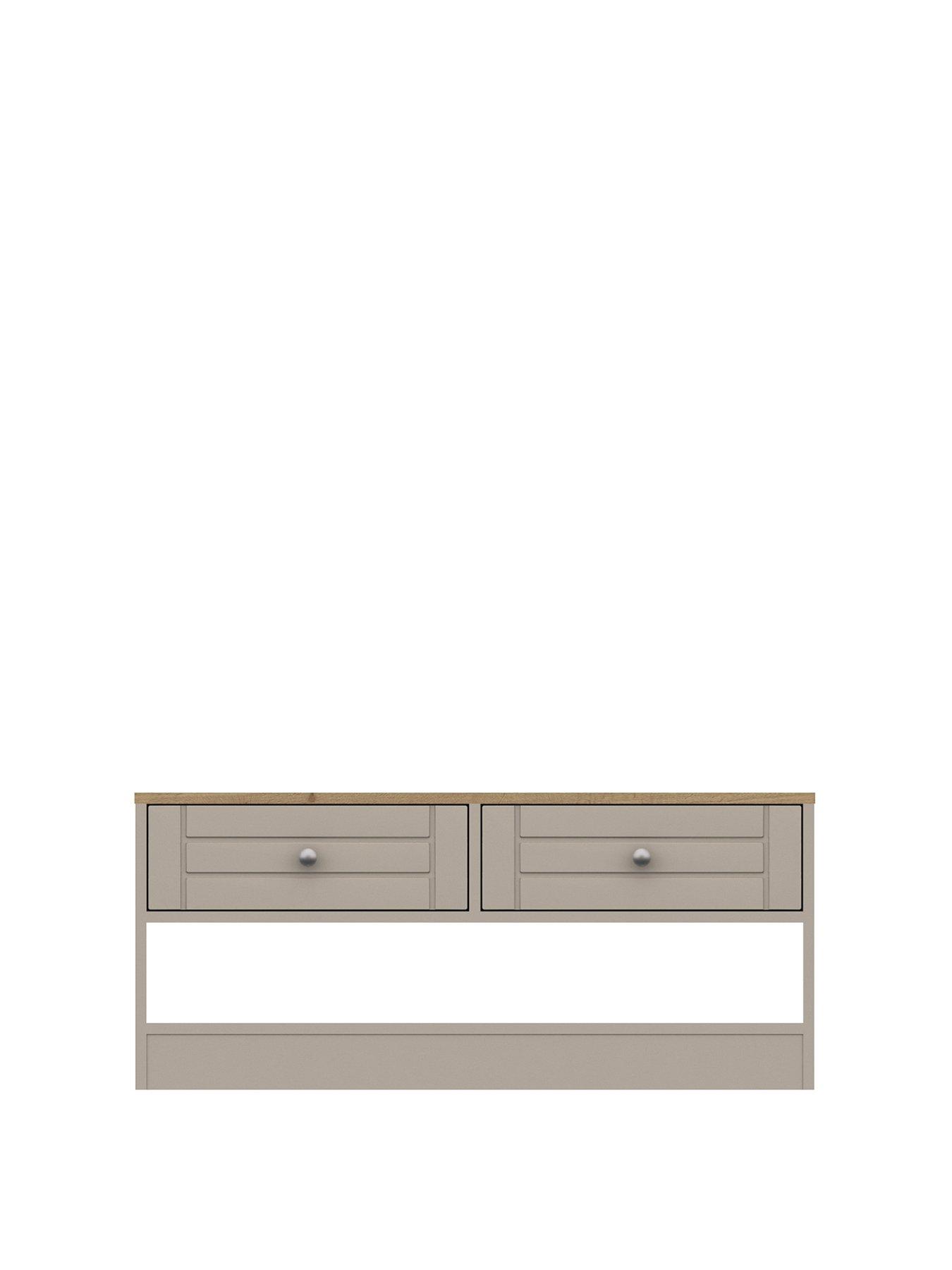 undefined Alderley Ready Assembled Coffee Table - Rustic Oak/Taupe
