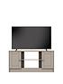  image of alderleynbspready-assembled-cream-corner-tv-unit-rustic-oaktaupenbsp--fits-up-to-48-inch