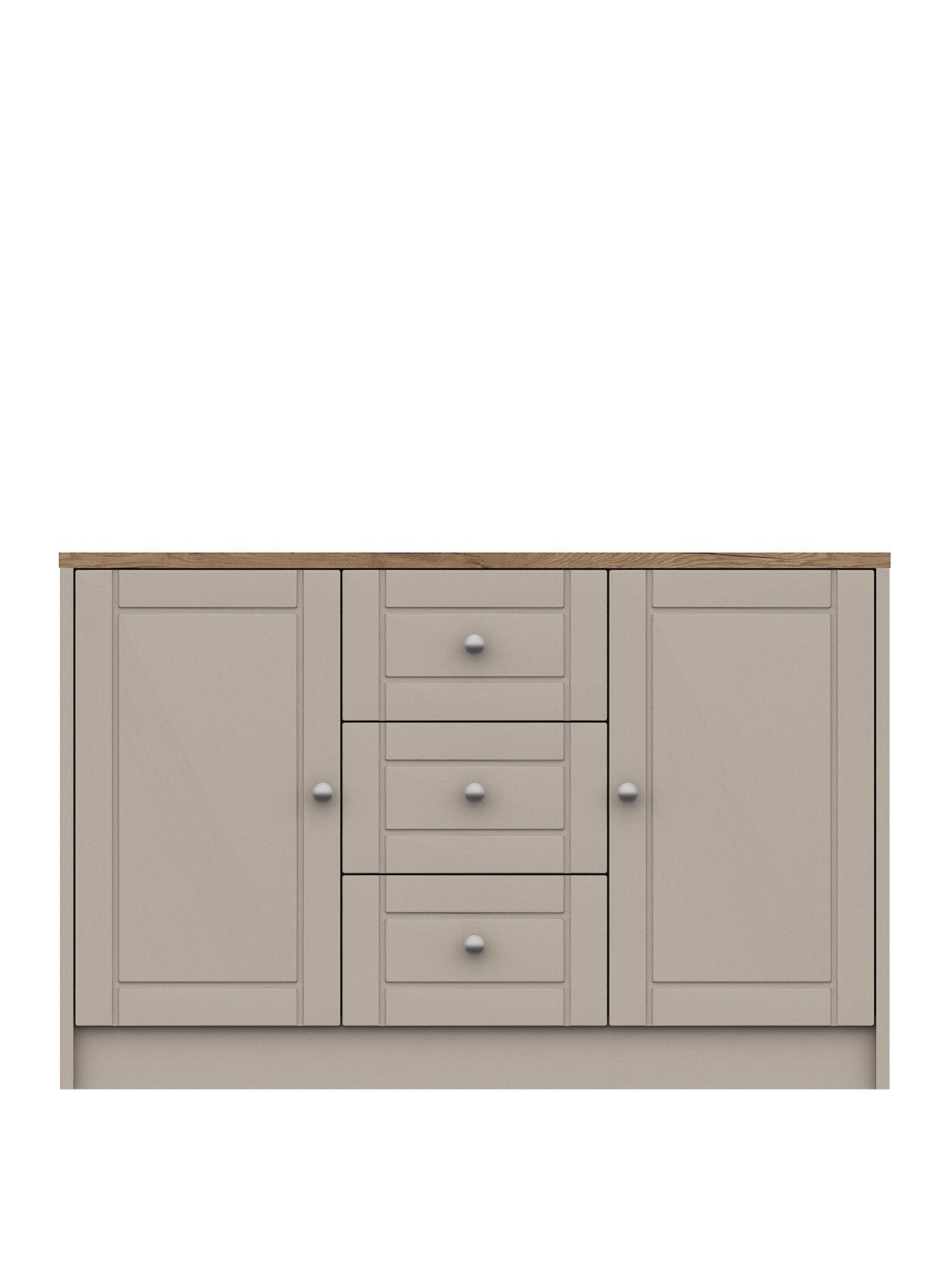 Image 2 of 5 of One Call Alderley&nbsp;Large Ready Assembled Sideboard - Rustic&nbsp;Oak/Taupe