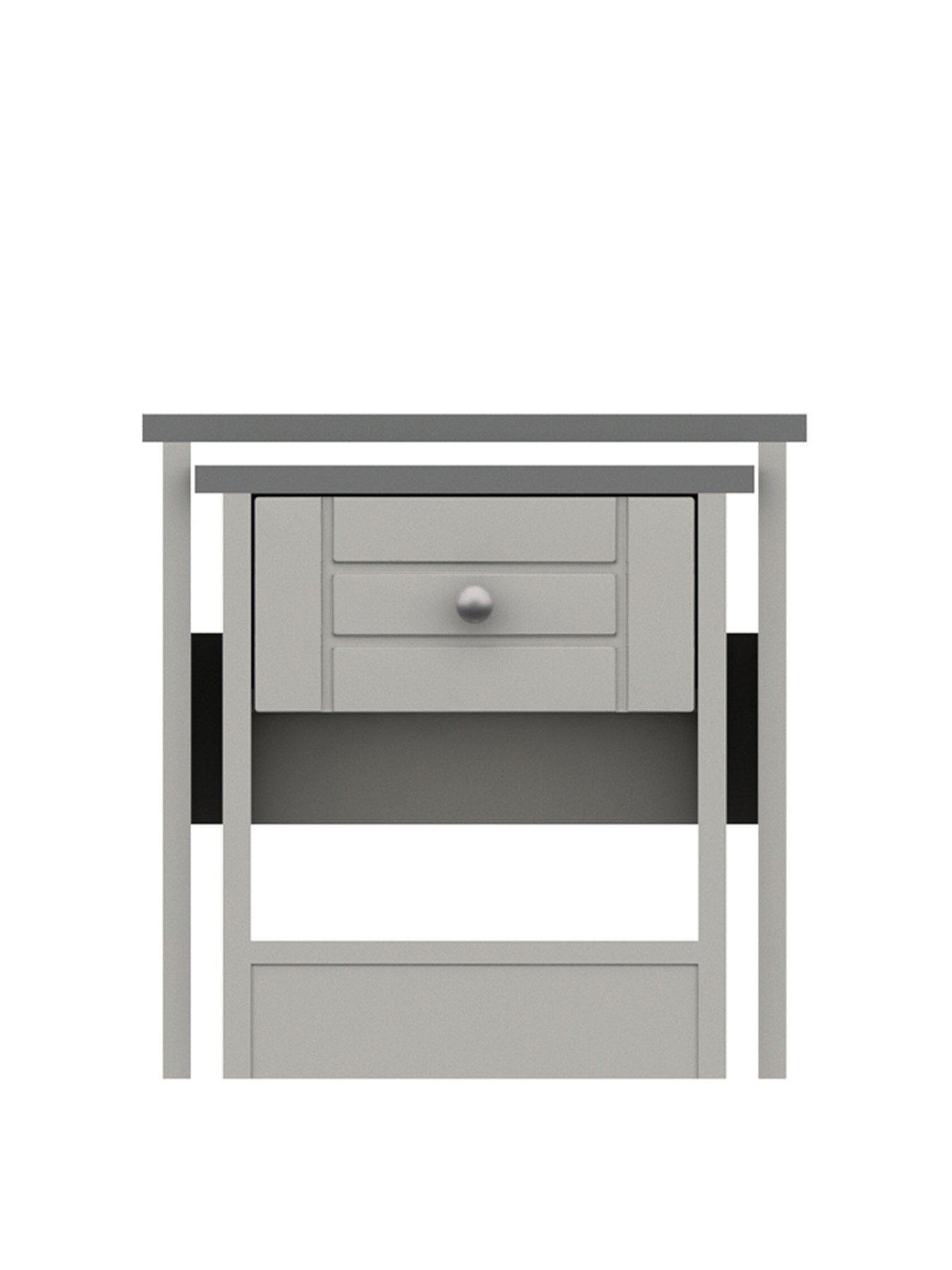 One Call Alderley Ready Assembled Nest of Tables - Grey