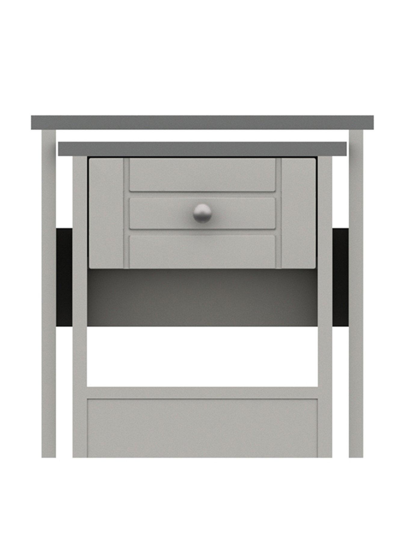 Image 2 of 5 of One Call Alderley Ready Assembled Nest of Tables - Grey
