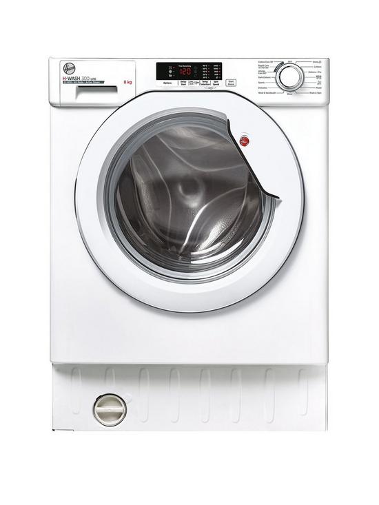 front image of hoover-hbws-48d1e-8kg-load-integrated-washing-machine-with-1400-rpm-spin-white