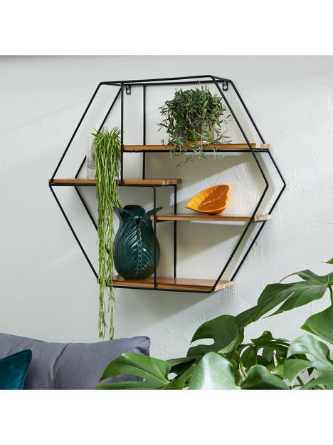 very-home-hexagon-wall-planter