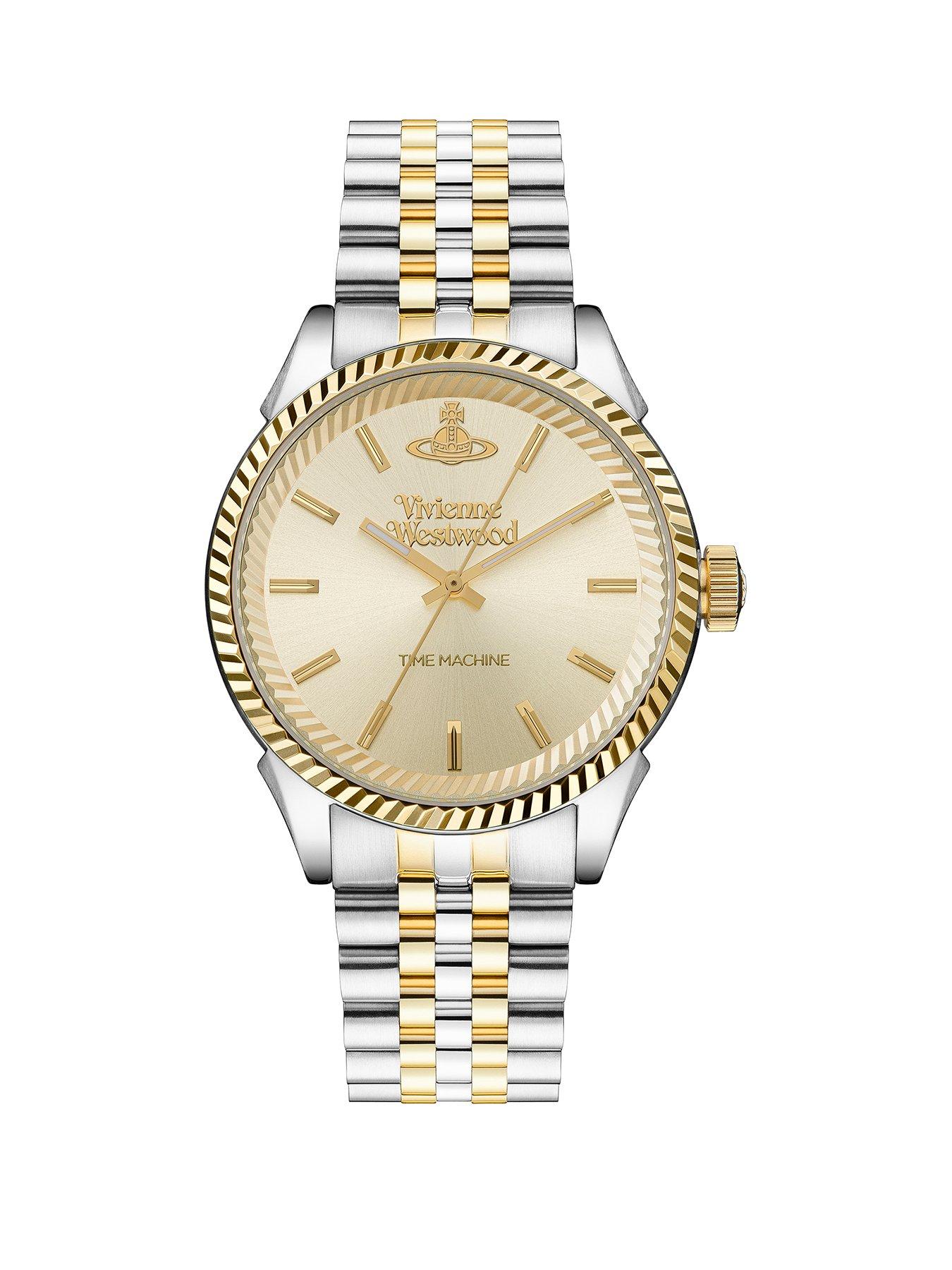 Vivienne Westwood Men's Seymour Champagne Gold Sunray Dial 2-Tone Stainless Steel Jubilee Bracelet Watch