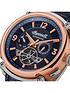  image of ingersoll-the-michigan-blue-and-rose-gold-detail-automatic-dial-blue-leather-strap-watch