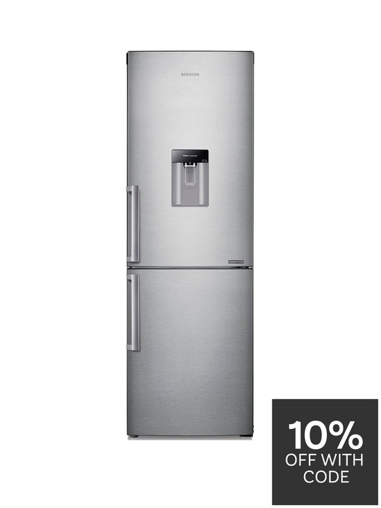 front image of samsung-rb29fwjndsaeu-60cm-wide-frost-free-fridge-freezer-with-digital-inverter-technology-andnbsp--silver
