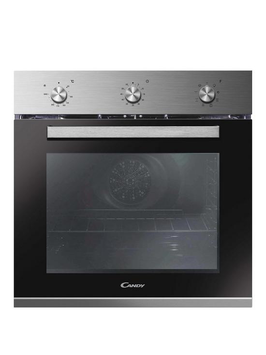front image of candy-fcp602xe-60cm-multifunction-oven--nbspstainless-steel