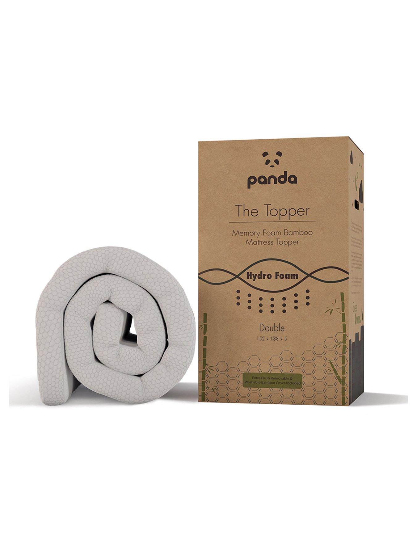 undefined Memory Foam Bamboo Mattress Topper - White
