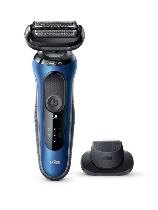 front image of braun-series-6-60-b1200s-electric-shaver-for-men-with-precision-trimmer