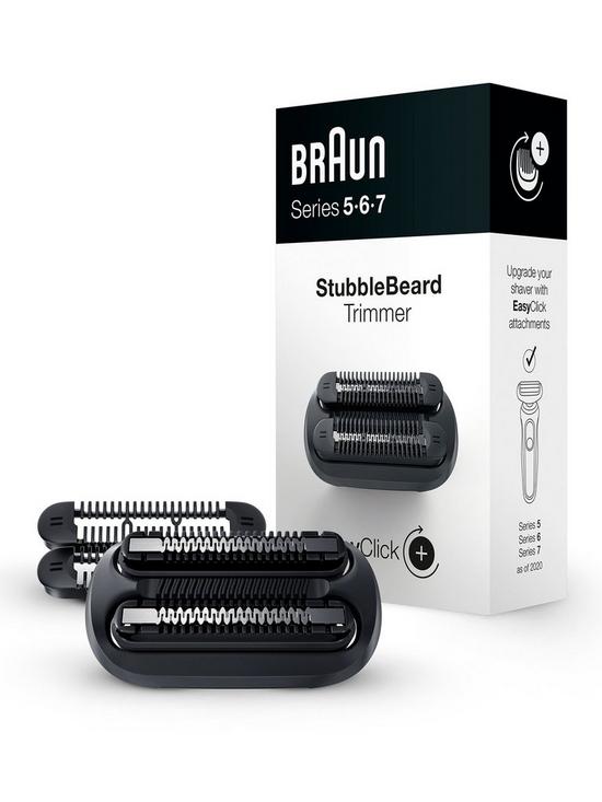 stillFront image of braun-easyclick-stubble-beard-trimmer-attachment-for-series-5-6-and-7-electric-shaver