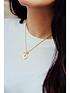  image of love-gold-9ct-yellow-gold-rope-chain-t-bar-heart-necklace