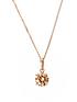  image of love-gold-9ct-rose-gold-6mm-champagne-cubic-zirconia-pendant-necklace