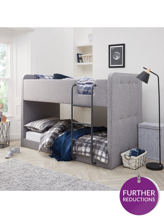 front image of very-home-charlie-fabric-bunk-bed-with-mattress-options-buy-and-savenbsp--grey