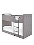  image of charlie-fabric-bunk-bed-with-mattress-options-buy-and-savenbsp--grey