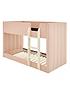  image of very-home-panelled-velvet-bunk-bed-with-mattress-options-buy-and-savenbsp--pink