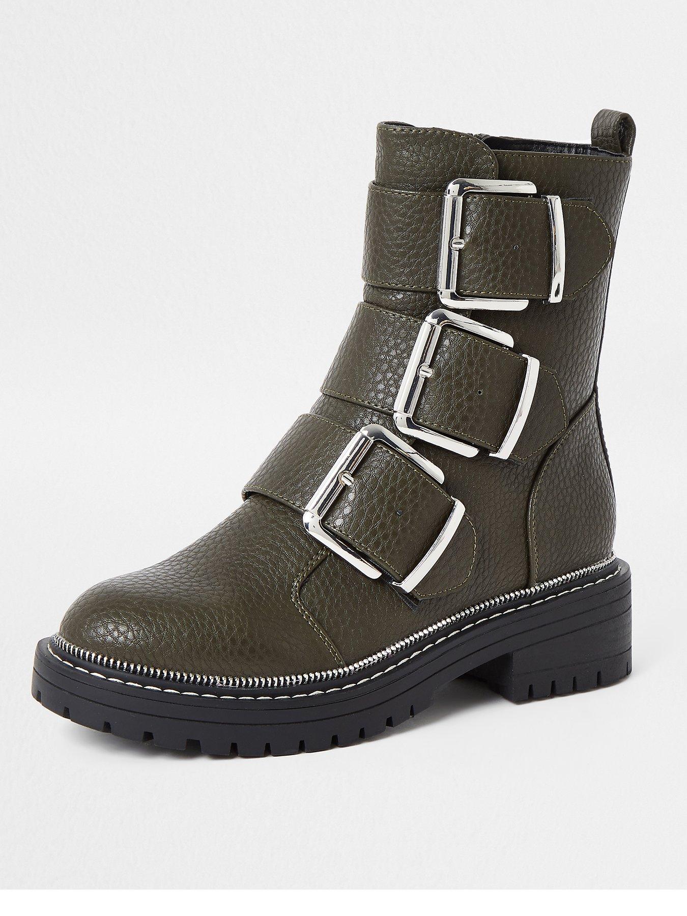 river island khaki boots