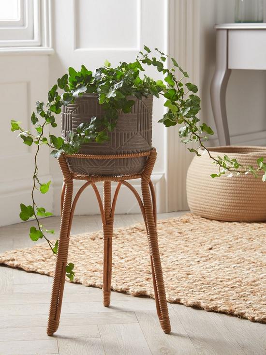 stillFront image of tall-poly-rattan-planter-stand