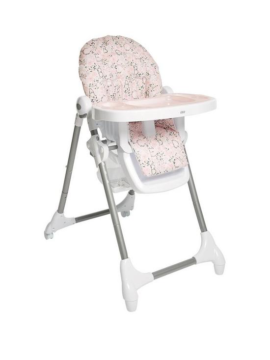 front image of mamas-papas-snax-highchair-alphabet-floral