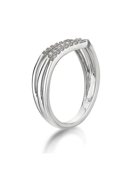 stillFront image of love-diamond-9ct-white-gold-15-point-chevron-diamond-ring